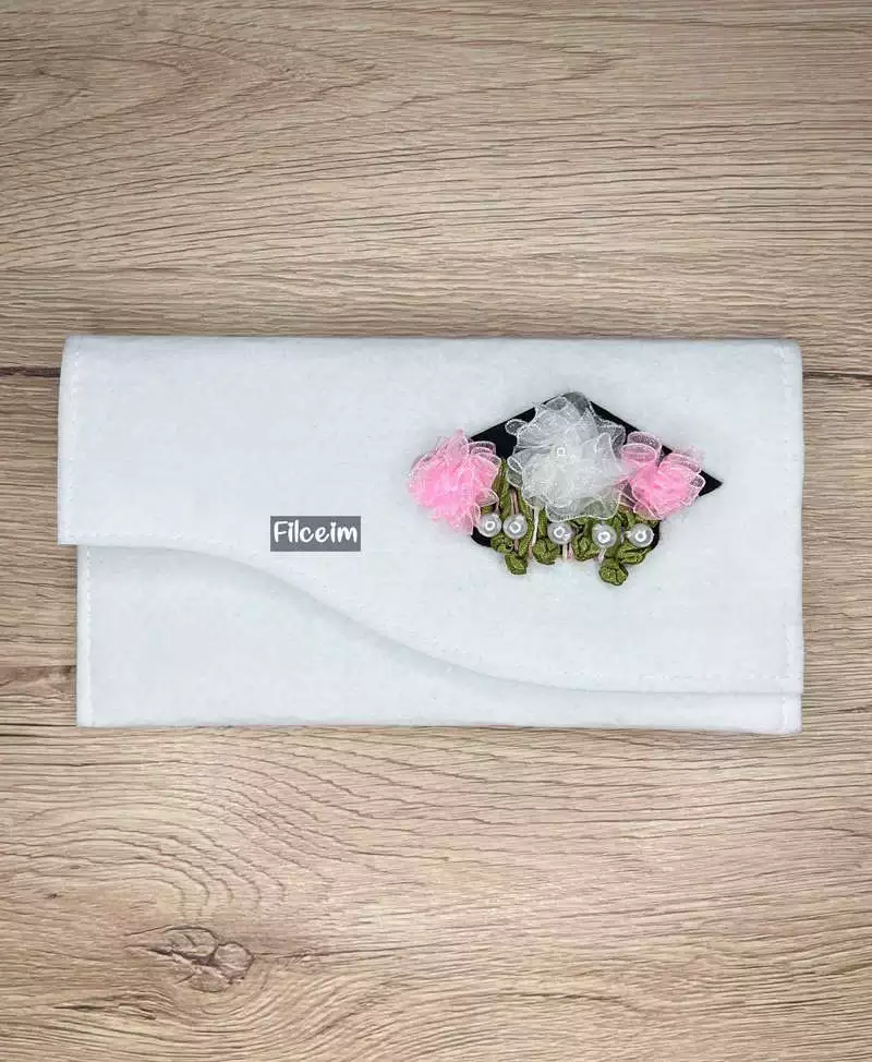 ajándék átadó boríték organza virággal #borítékhelyett kollekció darabja