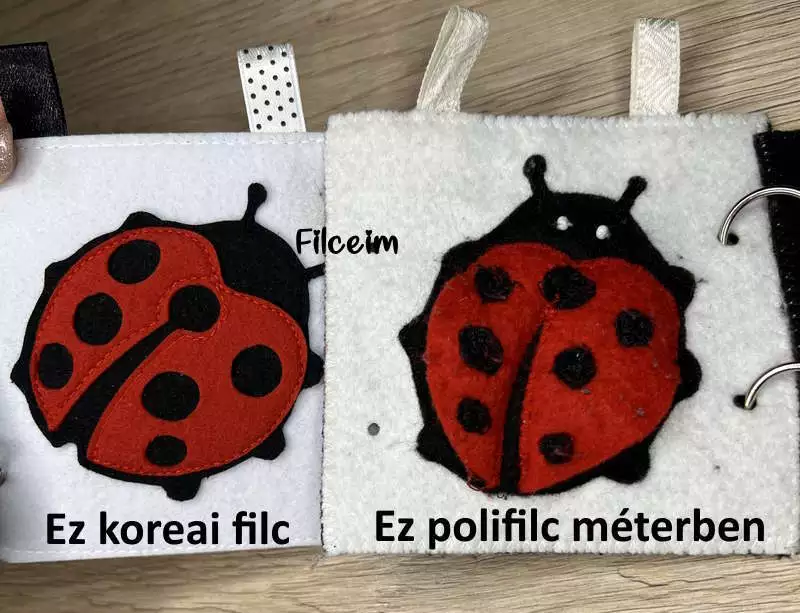 katicabogár koreai filcből és méterben kapható polifilcből