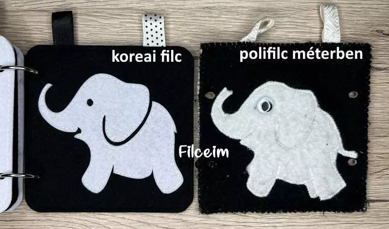 elefánt koreai filcből és méterben kapható polifilcből