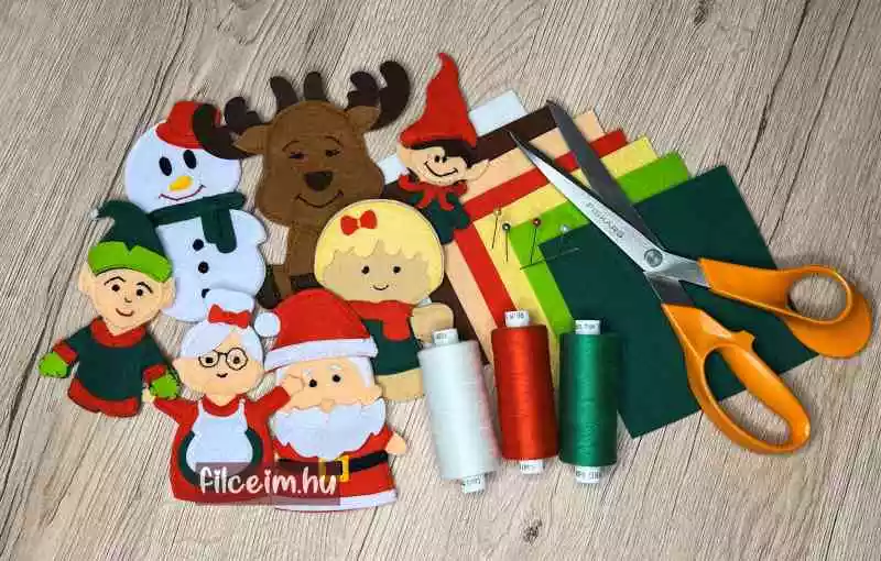 Mikulás és barátai filc figurák készítő készlet