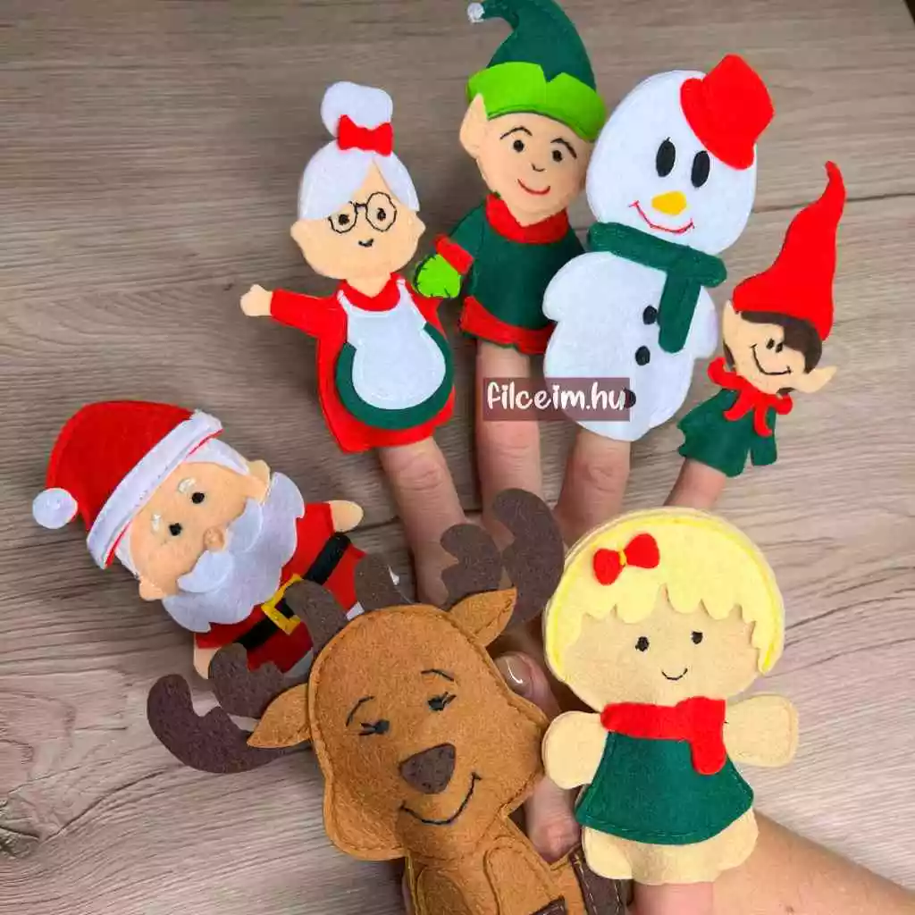 Mikulás és barátai ujjbábok