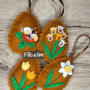 filc húsvéti tojás barna színű