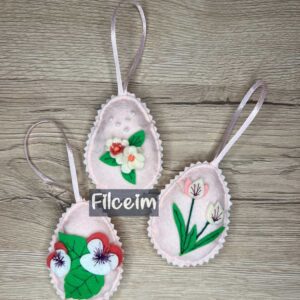 rózsaszín húsvéti tojás szett