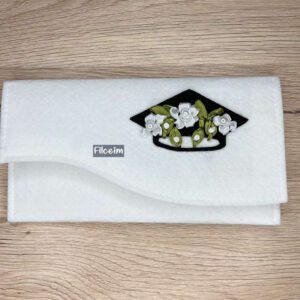 pénzátadó boríték ballagásra fehér virággal #borítékhelyett kollekció darabja