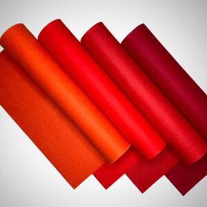 piros és árnyalatai koreai filclapok, filc anyag