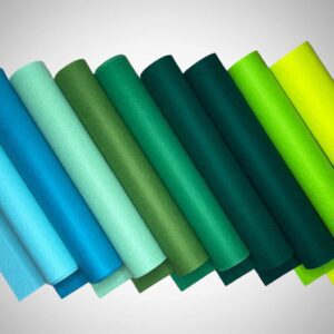 zöld színsor koreai Soliton filctekercsek, filclapok