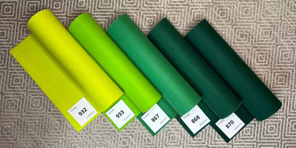 zöld színsor koreai Soliton filctekercsek