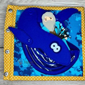 Jónás és a bálna bibliai történetek csendeskönyv oldal