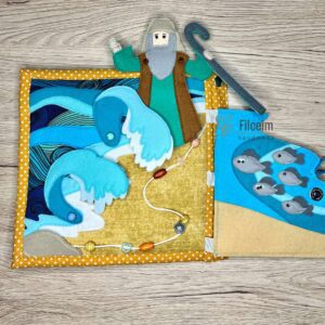 Mózes és a tenger bibliai történetek csendeskönyv oldal