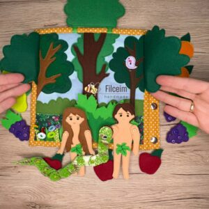 Ádám és Éva Bibliai csendeskönyv oldal