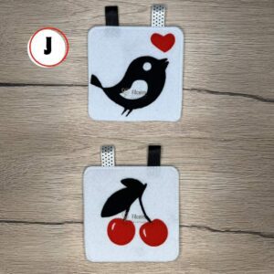 kontraszt kártya filcből 3-6 hónapos babáknak