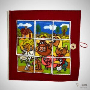 interaktív csendeskönyv- kirakóssal