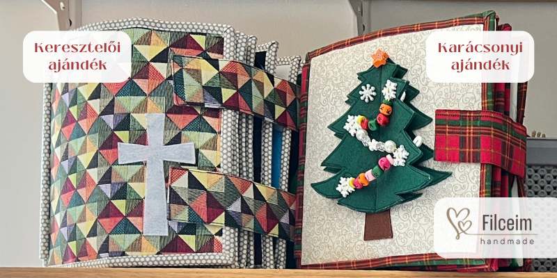 keresztelői és karácsonyi ajándék csendeskönyv