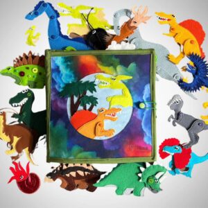 Dínó kaland csendeskönyv