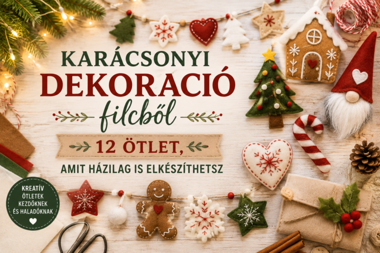 karácsonyi dekoráció filcből